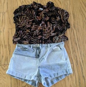 Fern patterned shirt